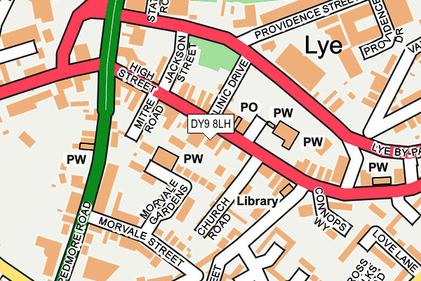 Map of A1 TRADERS (LYE) LIMITED at local scale