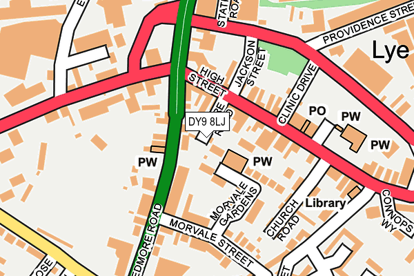 DY9 8LJ map - OS OpenMap – Local (Ordnance Survey)