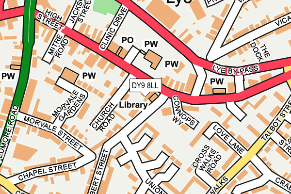 DY9 8LL map - OS OpenMap – Local (Ordnance Survey)