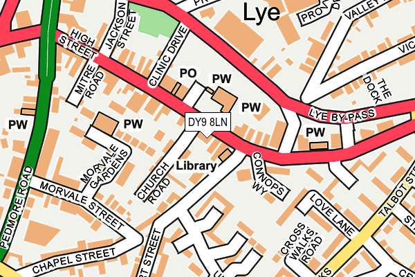 DY9 8LN map - OS OpenMap – Local (Ordnance Survey)