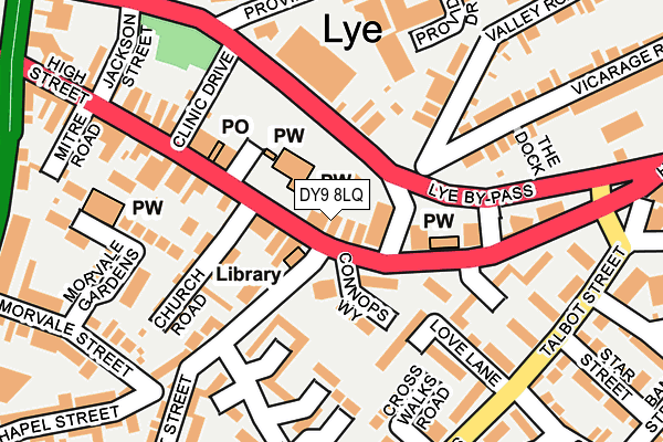 DY9 8LQ map - OS OpenMap – Local (Ordnance Survey)