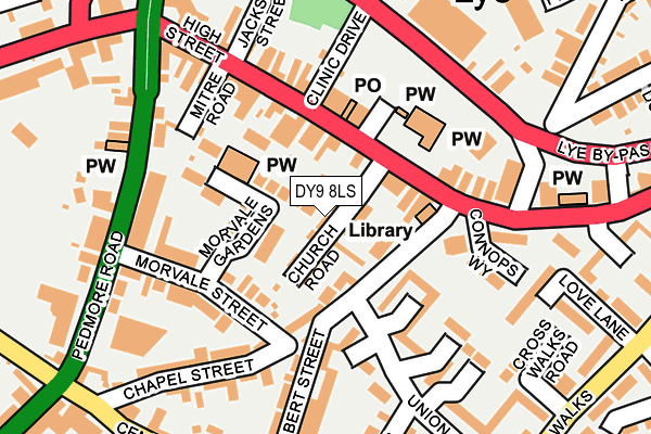 DY9 8LS map - OS OpenMap – Local (Ordnance Survey)