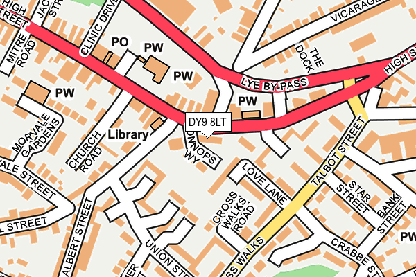 DY9 8LT map - OS OpenMap – Local (Ordnance Survey)