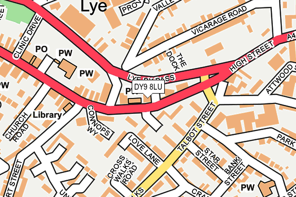 DY9 8LU map - OS OpenMap – Local (Ordnance Survey)