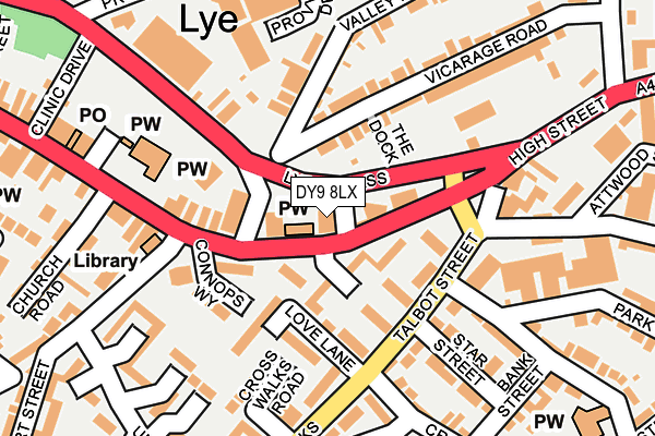 DY9 8LX map - OS OpenMap – Local (Ordnance Survey)