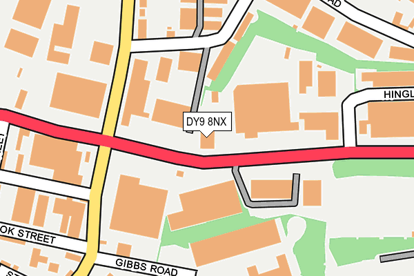 DY9 8NX map - OS OpenMap – Local (Ordnance Survey)