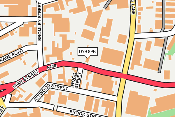 DY9 8PB map - OS OpenMap – Local (Ordnance Survey)