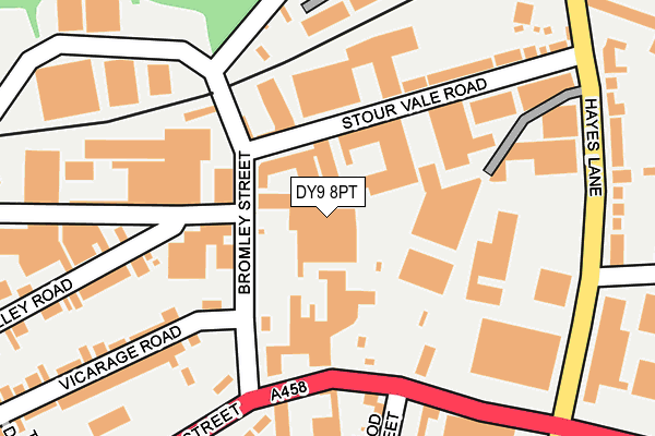DY9 8PT map - OS OpenMap – Local (Ordnance Survey)
