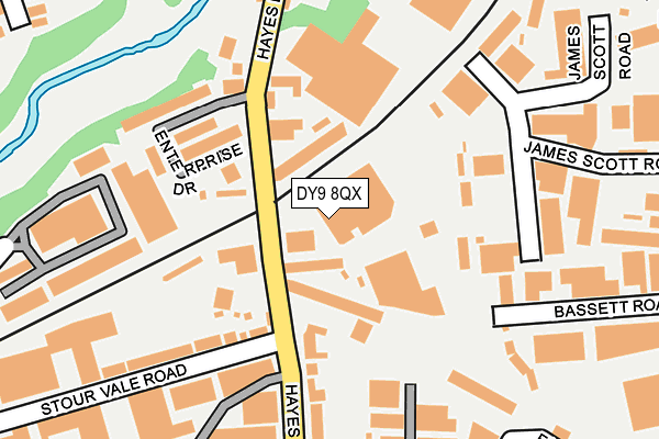 DY9 8QX map - OS OpenMap – Local (Ordnance Survey)
