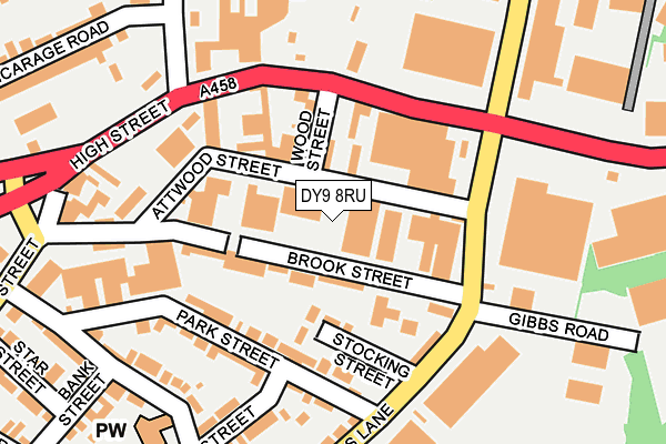 DY9 8RU map - OS OpenMap – Local (Ordnance Survey)