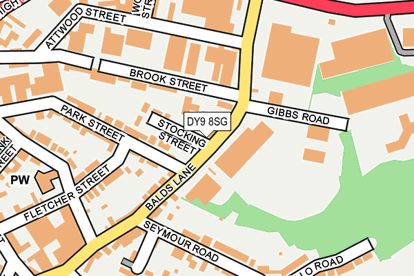 DY9 8SG map - OS OpenMap – Local (Ordnance Survey)