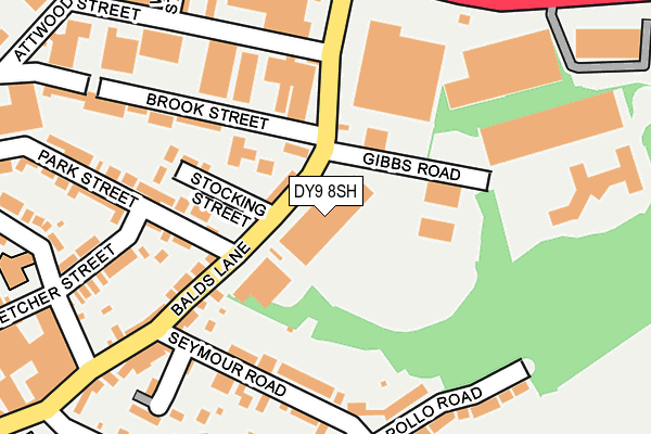 DY9 8SH map - OS OpenMap – Local (Ordnance Survey)