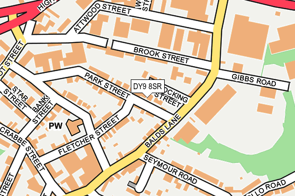 DY9 8SR map - OS OpenMap – Local (Ordnance Survey)