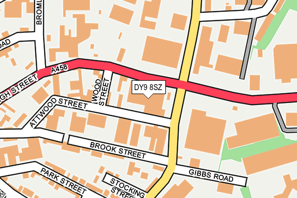 DY9 8SZ map - OS OpenMap – Local (Ordnance Survey)