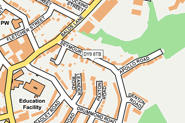 DY9 8TB map - OS OpenMap – Local (Ordnance Survey)