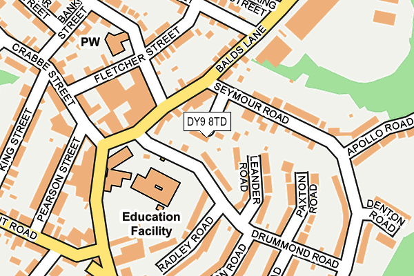 DY9 8TD map - OS OpenMap – Local (Ordnance Survey)