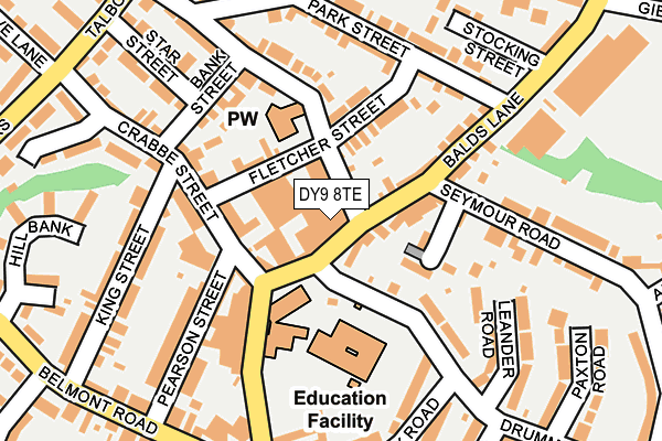 DY9 8TE map - OS OpenMap – Local (Ordnance Survey)