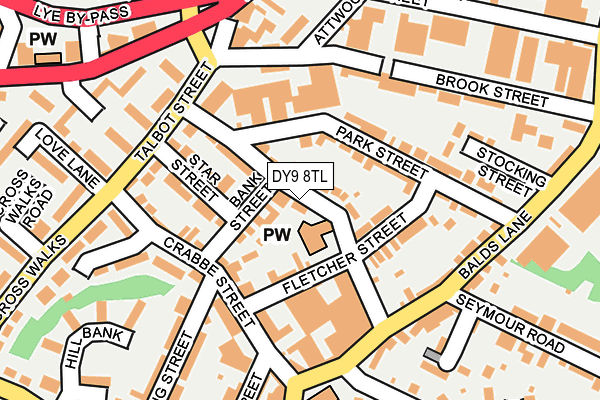 DY9 8TL map - OS OpenMap – Local (Ordnance Survey)