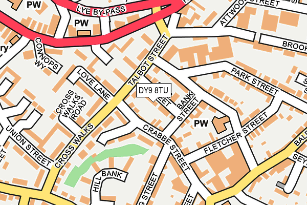 DY9 8TU map - OS OpenMap – Local (Ordnance Survey)