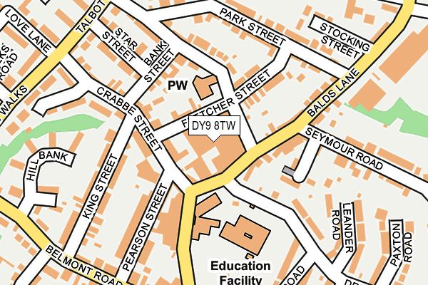 DY9 8TW map - OS OpenMap – Local (Ordnance Survey)