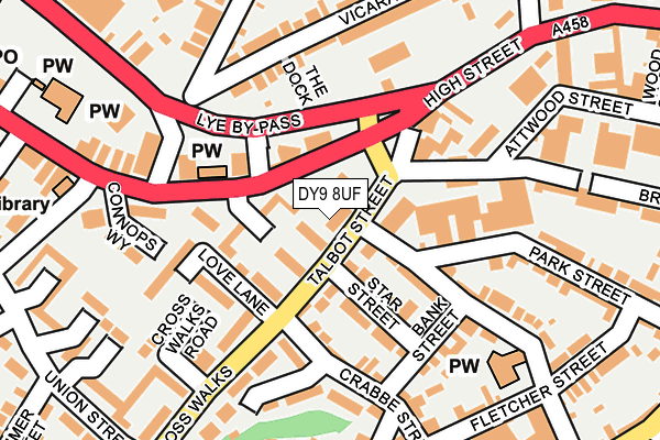 DY9 8UF map - OS OpenMap – Local (Ordnance Survey)