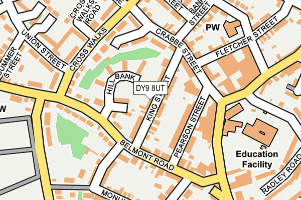 DY9 8UT map - OS OpenMap – Local (Ordnance Survey)