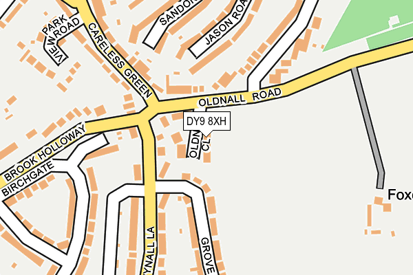 DY9 8XH map - OS OpenMap – Local (Ordnance Survey)