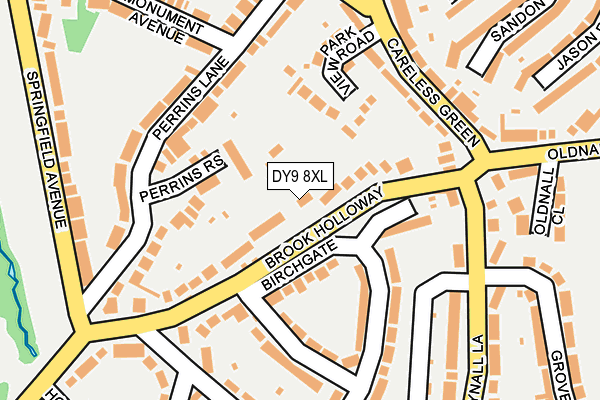 DY9 8XL map - OS OpenMap – Local (Ordnance Survey)