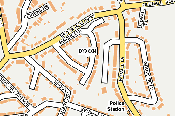 DY9 8XN map - OS OpenMap – Local (Ordnance Survey)