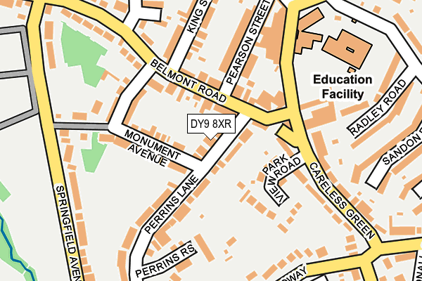 DY9 8XR map - OS OpenMap – Local (Ordnance Survey)
