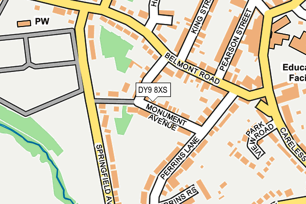 DY9 8XS map - OS OpenMap – Local (Ordnance Survey)