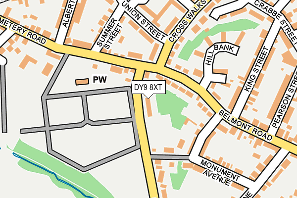 DY9 8XT map - OS OpenMap – Local (Ordnance Survey)