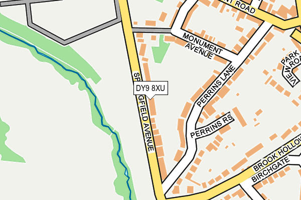 DY9 8XU map - OS OpenMap – Local (Ordnance Survey)