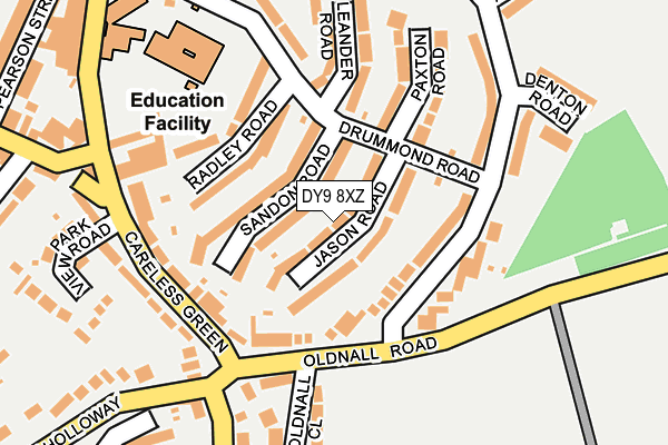 DY9 8XZ map - OS OpenMap – Local (Ordnance Survey)