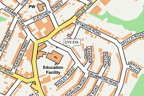 DY9 8YA map - OS OpenMap – Local (Ordnance Survey)