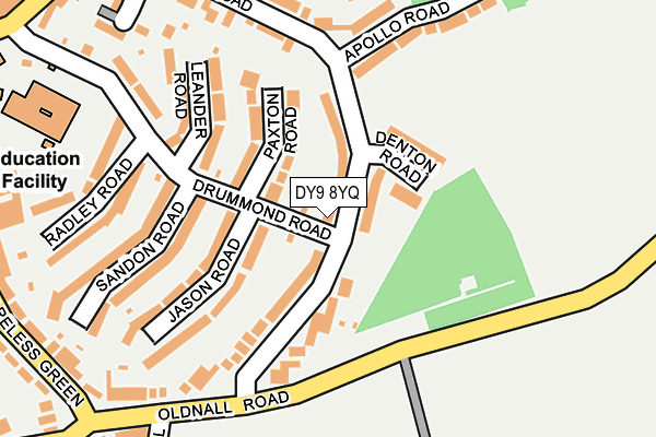 DY9 8YQ map - OS OpenMap – Local (Ordnance Survey)
