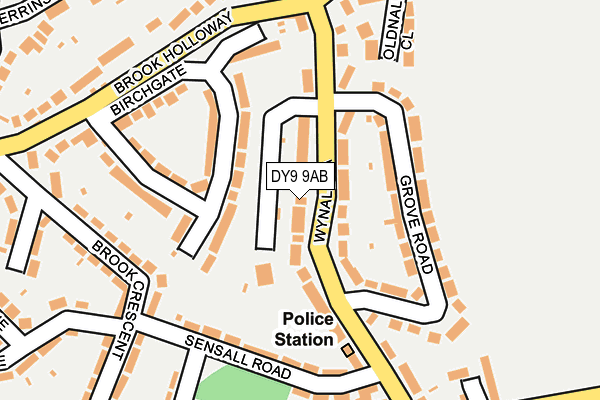 DY9 9AB map - OS OpenMap – Local (Ordnance Survey)