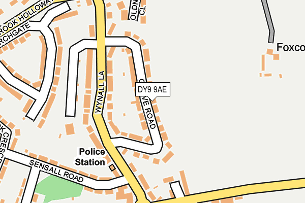 DY9 9AE map - OS OpenMap – Local (Ordnance Survey)