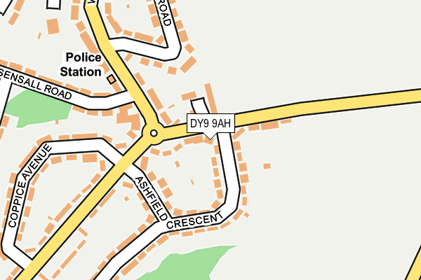 DY9 9AH map - OS OpenMap – Local (Ordnance Survey)