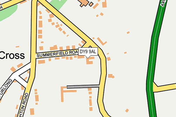 DY9 9AL map - OS OpenMap – Local (Ordnance Survey)