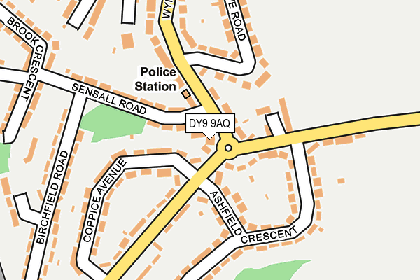 DY9 9AQ map - OS OpenMap – Local (Ordnance Survey)