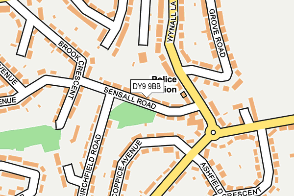 DY9 9BB map - OS OpenMap – Local (Ordnance Survey)