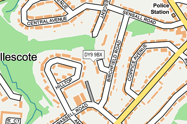 DY9 9BX map - OS OpenMap – Local (Ordnance Survey)