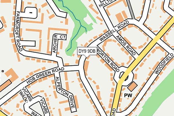 DY9 9DB map - OS OpenMap – Local (Ordnance Survey)