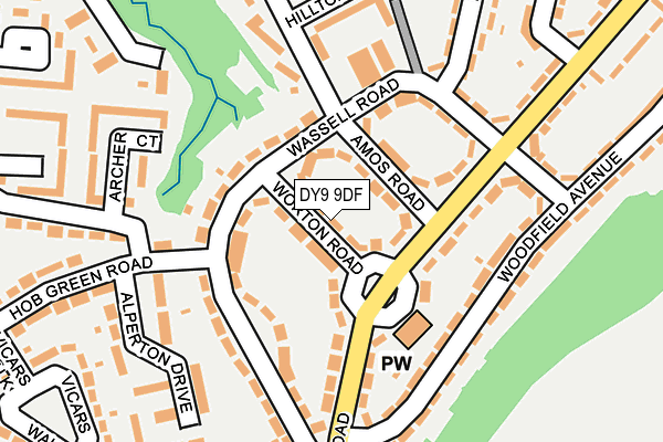 DY9 9DF map - OS OpenMap – Local (Ordnance Survey)