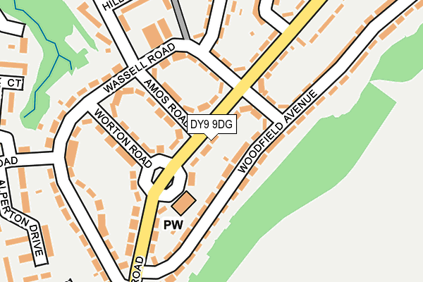DY9 9DG map - OS OpenMap – Local (Ordnance Survey)