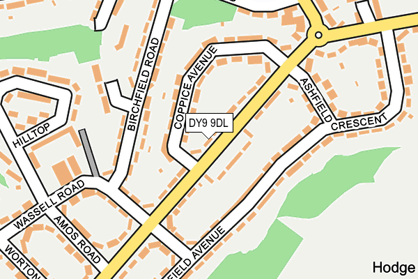 DY9 9DL map - OS OpenMap – Local (Ordnance Survey)
