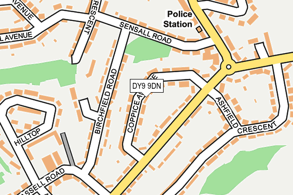 DY9 9DN map - OS OpenMap – Local (Ordnance Survey)