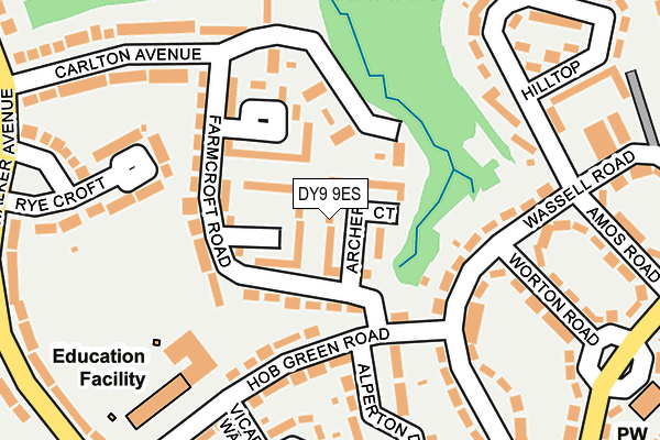 DY9 9ES map - OS OpenMap – Local (Ordnance Survey)