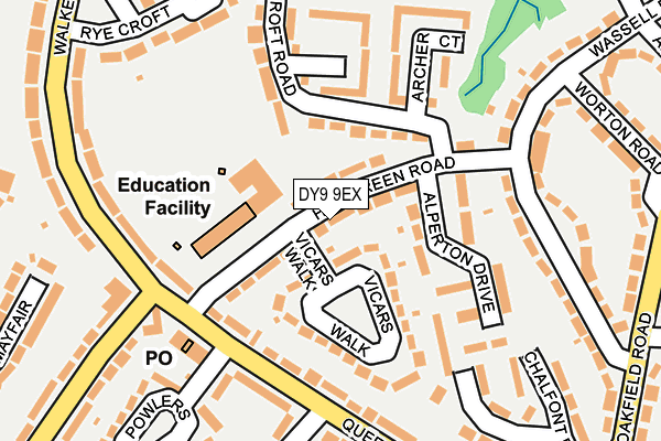 DY9 9EX map - OS OpenMap – Local (Ordnance Survey)